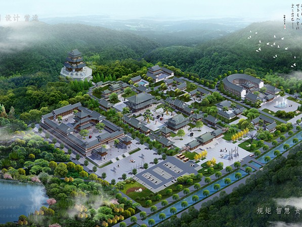 古建筑寺廟設計效果圖，展現古建寺廟的莊嚴與神秘